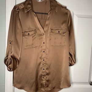 Gold silk blouse